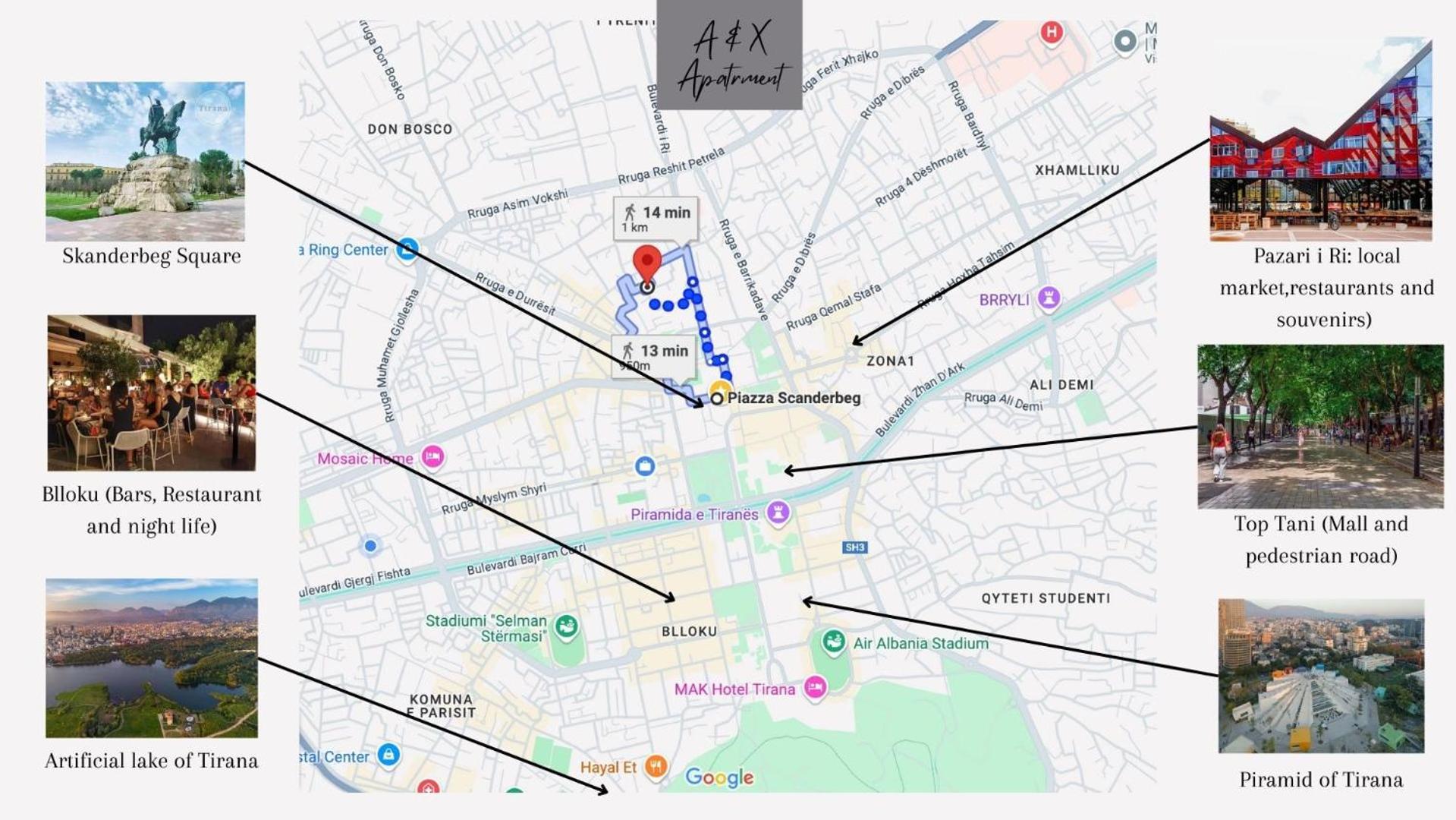 A&X Cozy And Tranquil Apartment - 24H Self Check-In تيرانا المظهر الخارجي الصورة
